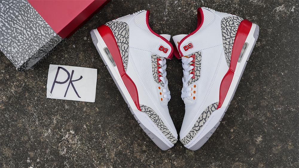 Pk God air jordan 3 retro Cardinal Red retail materials ready to ship